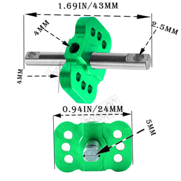 hopsupRC RC Aluminum Differential Locker Spool Diff Locker Mounts Upgrades Part for 1/10 Slash/Rustler/Stampede/Bandit 2WD RC Ca