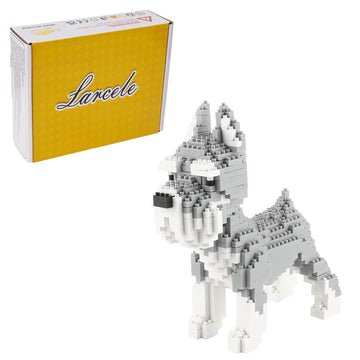 Larcele Dog Micro Building Blocks Pet Mini Building Toy Bricks,880 Pieces Kljm-02 (Schnauzer)