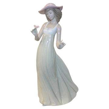 Lladro Nao Collectible Porcelain Figurine: Gentle Breeze - 10' Tall - Girl/Young Lady
