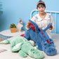 Ololele Dragon Stuffed Animal, 43.3Inches Large Blue Dragon Plush Toy For Kids And Adults