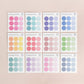 Monolike Circle Stickers - See Through Dot Stickers Medium Size Set, 12 Type Stickers 36 Sheets