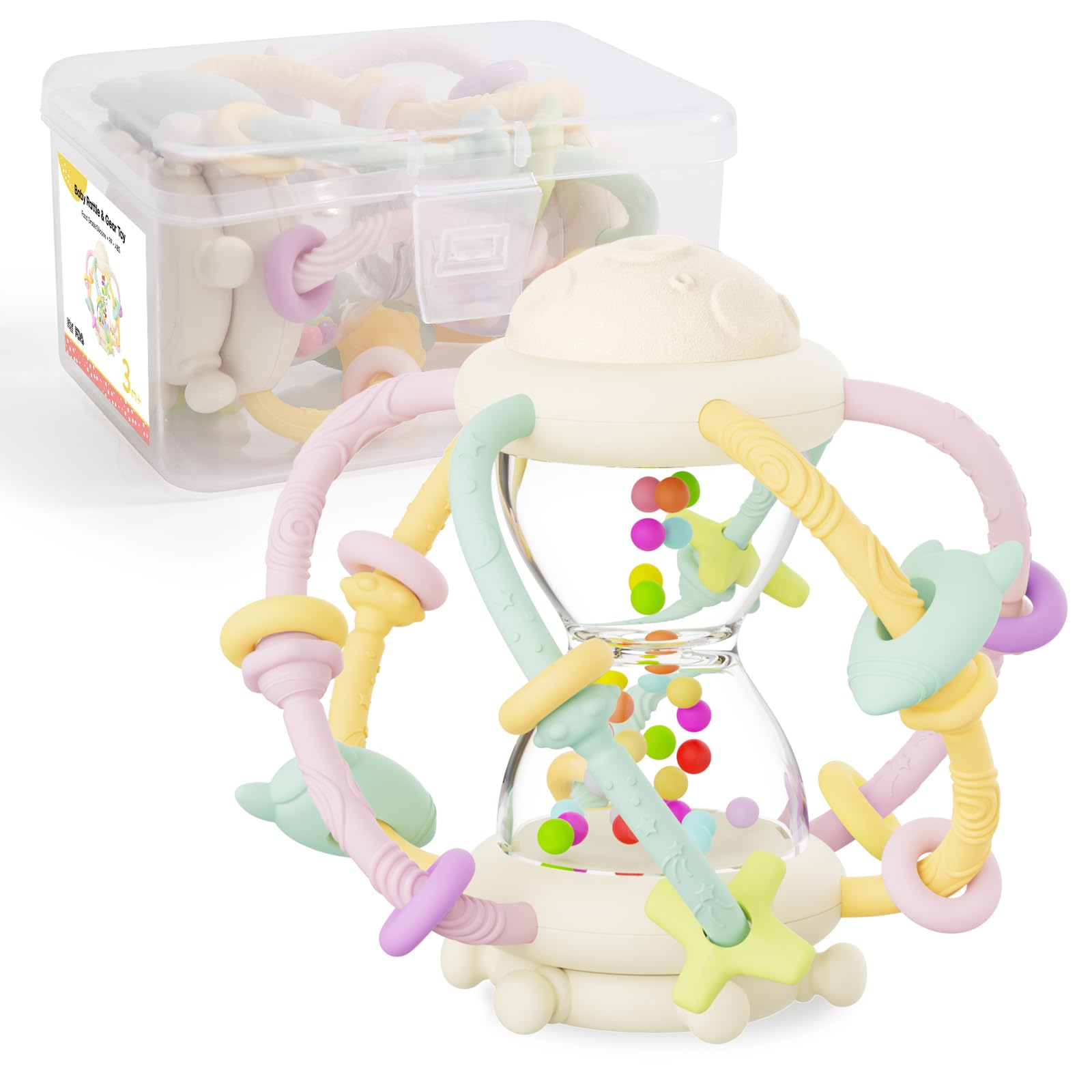 Socub Baby Montessori Sensory Toys For 0-6 6-12 Months, Food Grade Teething Toys For Babies 3-6 6-12 12-18 Months, Newborn Infan