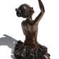 5.13 Inch Ballerina - Warming Up Cold Cast Bronzed Figurine