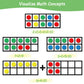 Opret Big Magnetic Ten Frame Set, 52 Math Manipulatives, Foam, 55 pcs Standard Edition, Ideal for Kindergarten and Elementary, Ages 5+