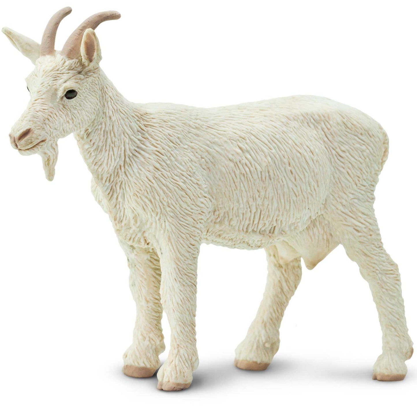 Safari Ltd. Nanny Goat Figurine - Lifelike 3.25" Plastic Model - Educational Toy for Kids - White Color