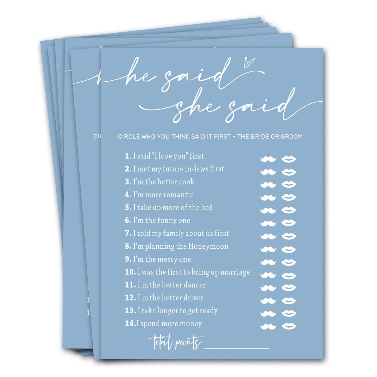 Bridal Shower Games Cards, Guest Who Said It, He Said She Said Game Cards, Bridal Shower Games 25 Guests, Engagement Party Weddi