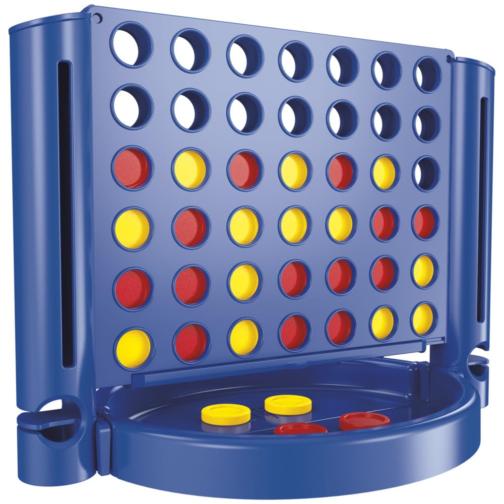 Hasbro Gaming Connect 4 Portable Game, Mini Travel Size, Multicolor, Ages 6+, Model F8253, 2 Players