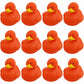 Fun Express Rubber 2 Solid Color Duckies - 12 Ducks (Orange)