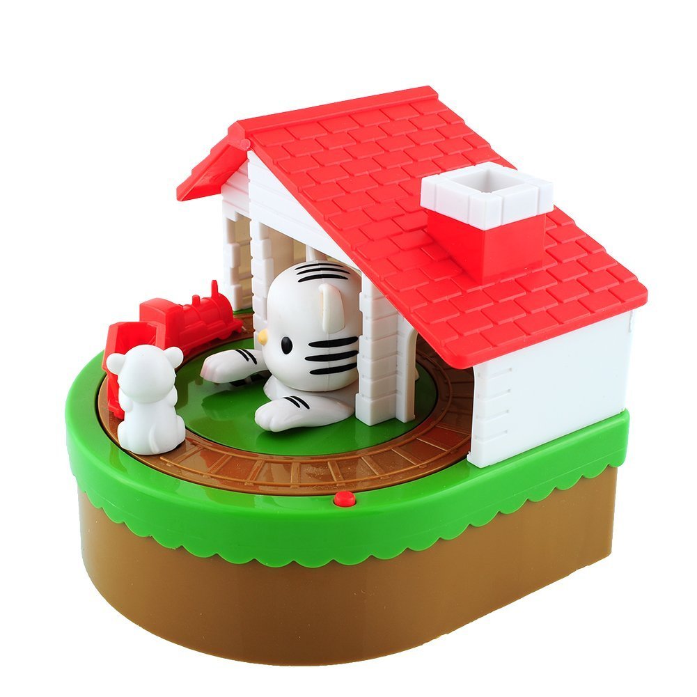 PowerTRC Cat and Mouse Coin Bank - Plastic, Model MPT803, Fun Design for Saving Money