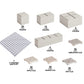Monster Adventure Terrain - 173Pc Paintable Core Building Set W Baseplate- Fully Modular & Stackable 3-D Tabletop World Builder Compatible W Dnd Dungeons Dragons, Pathfinder, All Rpg Games, Gift