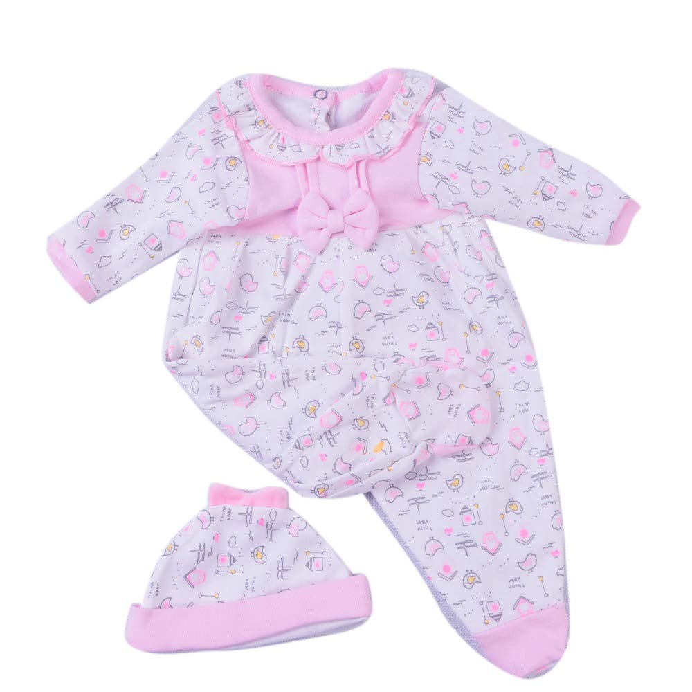 Cute Reborn Baby Dolls Clothes Girl 18 Inches Outfits Sets For 16-17-18 Inches Newborn Baby Girl Dolls