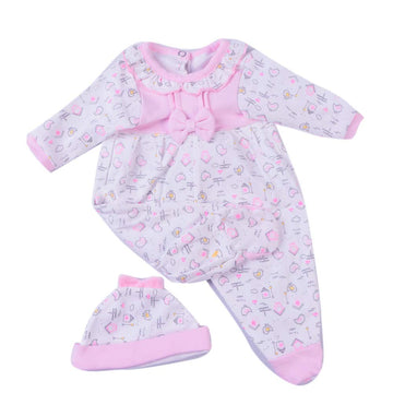 Cute Reborn Baby Dolls Clothes Girl 18 Inches Outfits Sets For 16-17-18 Inches Newborn Baby Girl Dolls