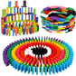Vgrassp 12 Colour Wooden Domino Toy For Kids - Educational Blocks Activity Game For Play And Learning (1200 Piece)