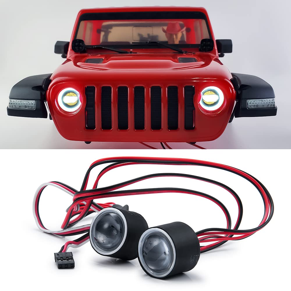 1/10 Rc Car Angel Eyes 22Mm Led Lights Headlights For Axial Scx10 Iii Axi03007 Rc Crawler Car Upgrades