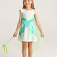 Wonderbabe Frog Dress Girls Fancy Gown Cosplay Halloween Party Frog Costume Birthday Party Costume Cosplay Dress Up For Little G