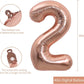 Toniful 40 Inch Large Rose Gold Number 21 Balloons Giant Digital 21 Or 12 Helium Balloons, Foil Mylar Big Number Balloons For 12