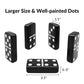 Dominoes Set For Adults With 4 Wooden Racks/Trays, Double Six Dominoes Travel Set With Portable Case Double 6 Dominoes Set With 4 Tiles Holders, 28 Tiles Dominos Set For Family Board Games - Black