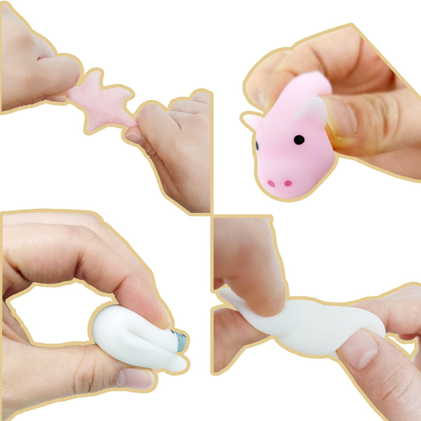 100 Pcs Mochi Toy, Random Squishy Fidget Toys, Soft Cute Animal Stress Relief Squishies Toys For Kids Party Favors, Classroom Pr