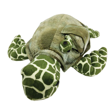 Funstuff Soft Plush Turtle With Pouch And Mini Hatchling, 12 Inches