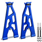FriHobby Aluminum Front Lower Suspension Arms Set for Losi 1/10 Baja Rey Desert Truck Upgrades Parts Replace LOS234004 (Blue)
