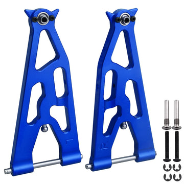 FriHobby Aluminum Front Lower Suspension Arms Set for Losi 1/10 Baja Rey Desert Truck Upgrades Parts Replace LOS234004 (Blue)