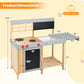 Honey Joy Mud Kitchen, Wooden Outdoor Play Kitchen For Toddlers, Removable Sink, Chalkboard, Kids Kitchen Playset, Mud Table, Pr