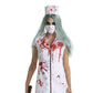 Morph Nurse Costume for Women  Scary Zombie Attire  Creepy Medical Outfit for Halloween Fun  Large