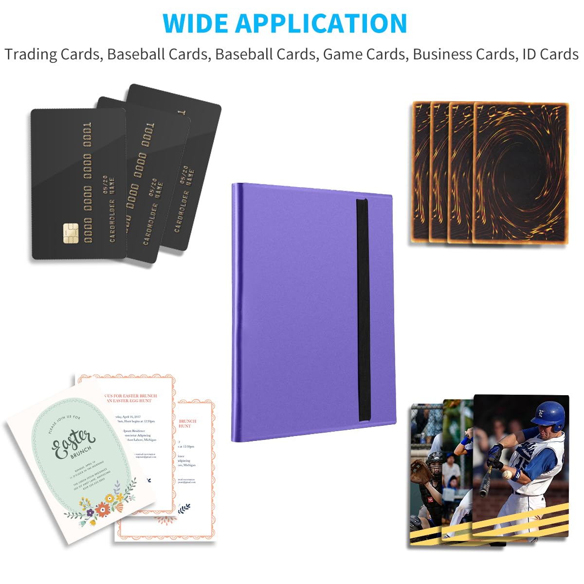 Card Binder, Upgraded 9 Pockets Trading Card Collection Binder For Cards, 360 Card Book Holder Album For Yugioh, Mtg, Tcg, Magic