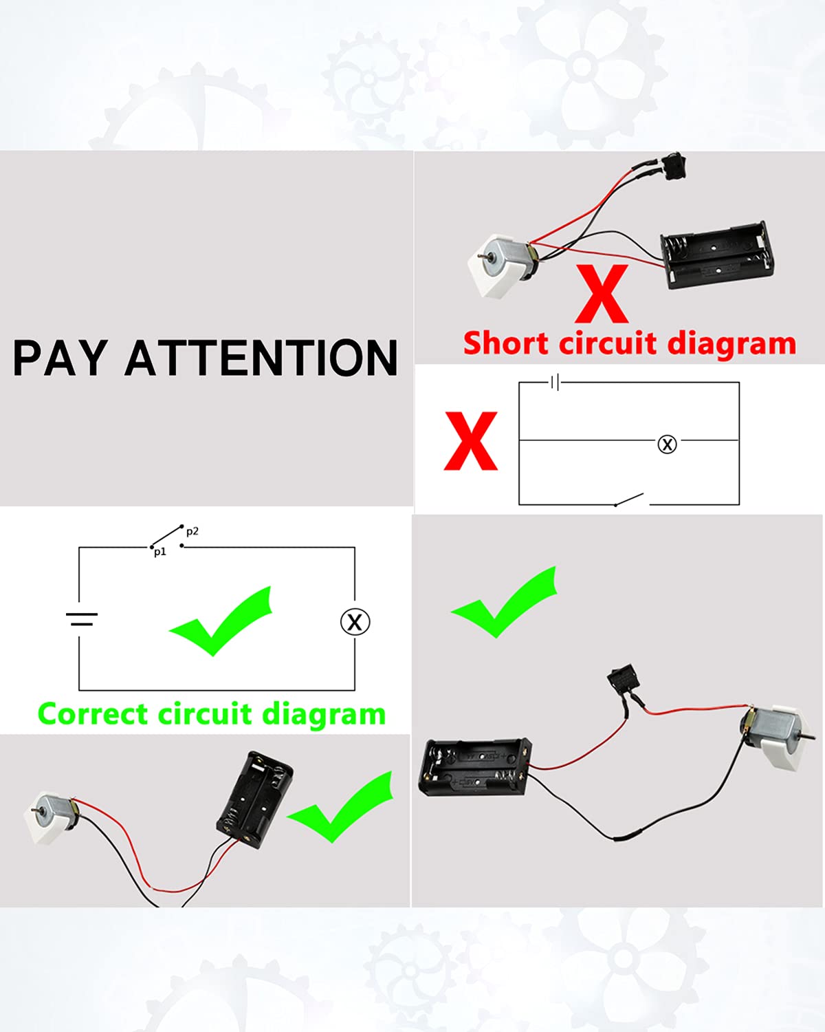 Sntieecr 6 Set Mini Generator Motors 3V-12V DC Motor  Wind Turbine Generator with Mini Fan Leaf and Plastic Motor Holder for DIY Educational Physics Experiment