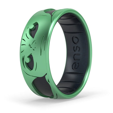 Enso Rings Etched Star Wars Characters - Classic Silicone Ring - Grogu - Size 4