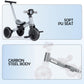 Bautia 5 in 1 Kids Tricycle for Toddlers 1-3 Baby Balance Bike Toy for 1-4 Years Old Boys Girls Gift with Push Handle & Removabl