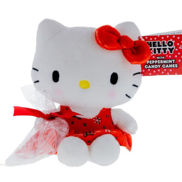 Galerie Christmas Hello Kitty Plush Doll With Mini Edible Peppermint Candy Canes Great Stocking Stuffer Gift For Girls Cute And 