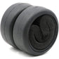 hobbysoul 4pcs RC 1/10 On Road Slick Tire Rubber Tyre Fit for 1:10 Touring Drift Car Wheel Rim