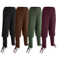 Boys Medieval Pirate Pants Kids Renaissance Costume Viking Ankle Banded Pants for Halloween Party Cosplay