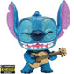 POP Funko Lilo & Stitch Stitch with Ukulele Vinyl Figure 3.75" Blue Diamond Glitter - Entertainment Earth Exclusive