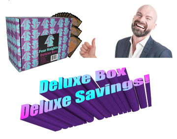 Four Knights MTG Deluxe Collection Booster Box - 1000+ C/UC Cards, 30 Rares, 30 Foils, 5 Mythics - Limited Duplicates, Compatible with Magic