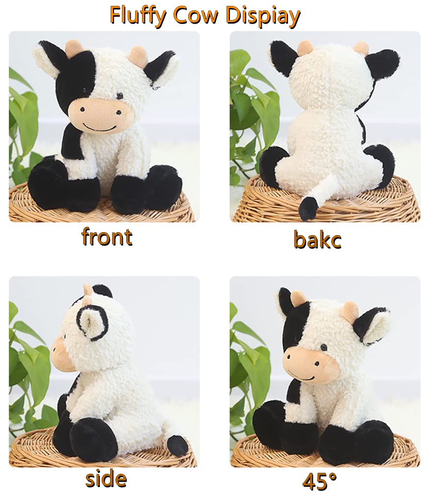 Natureman Cow Stuffed Animal Simulation Soft Plush Cute Cow Doll For Boys Girls Great Birthday Gift 9 Inches