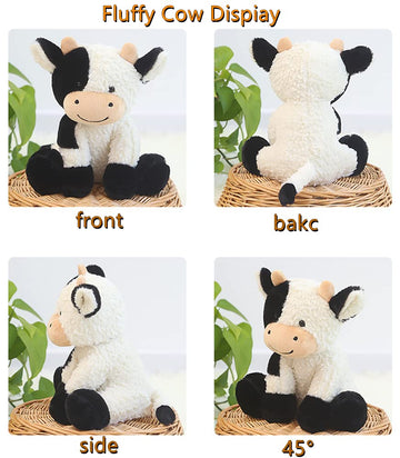 Natureman Cow Stuffed Animal Simulation Soft Plush Cute Cow Doll For Boys Girls Great Birthday Gift 9 Inches