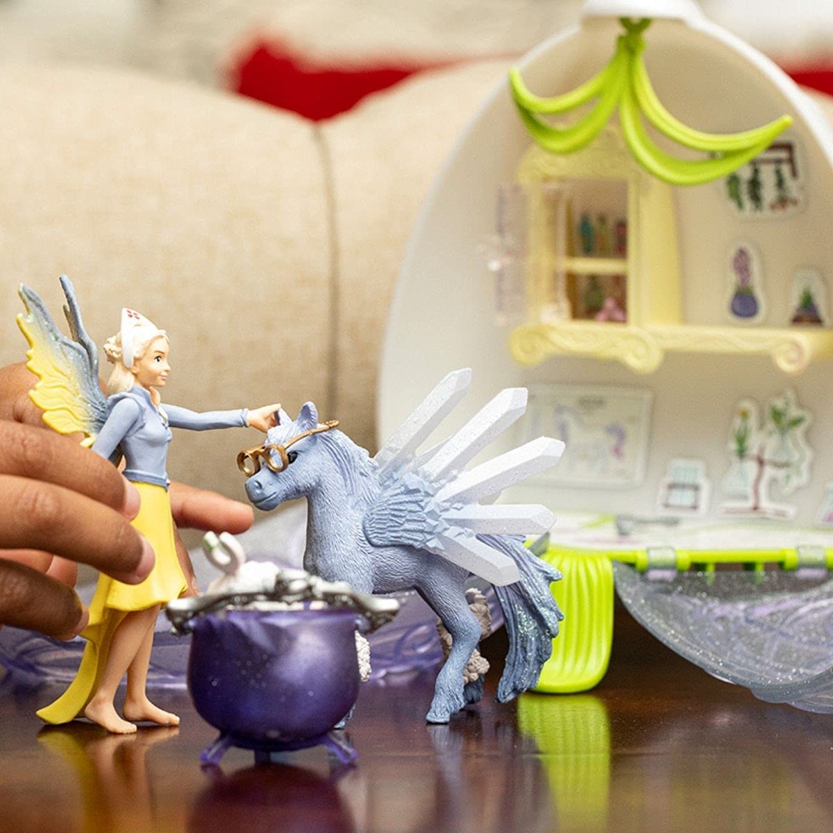 Schleich bayala, Unicorn and Fairy Toys for Girls and Boys,Magical Vet Blossom Playset with Fairy and Unicorn Foal, Ages 5+