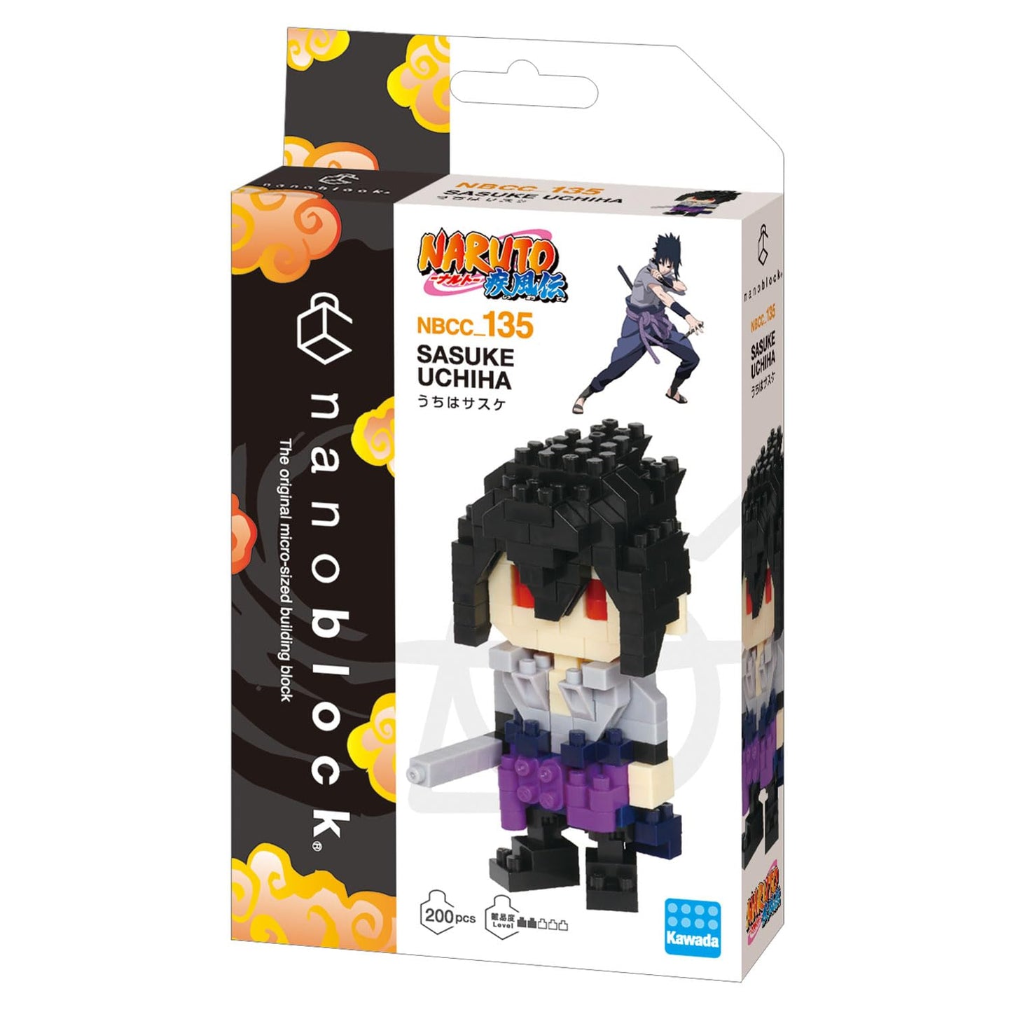 Nanoblock - Naruto Shippuden - Sasuke Uchiha, Nanoblock Character Collection Series Building Kit 200 Pcs