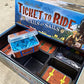 PRODUCT80 BitsBin Storage Cases for Ticket to Ride - 5 Vintage Style Suitcases, Multicolor, Compatible with Original & Europe Versions