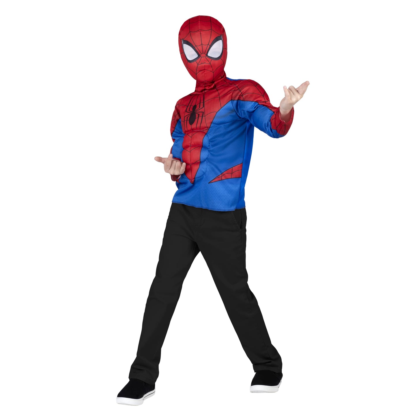 Marvel Spider-Man Official Youth Dress-Up Box - Padded Costume Tops With Detachable Mask (0) Multi