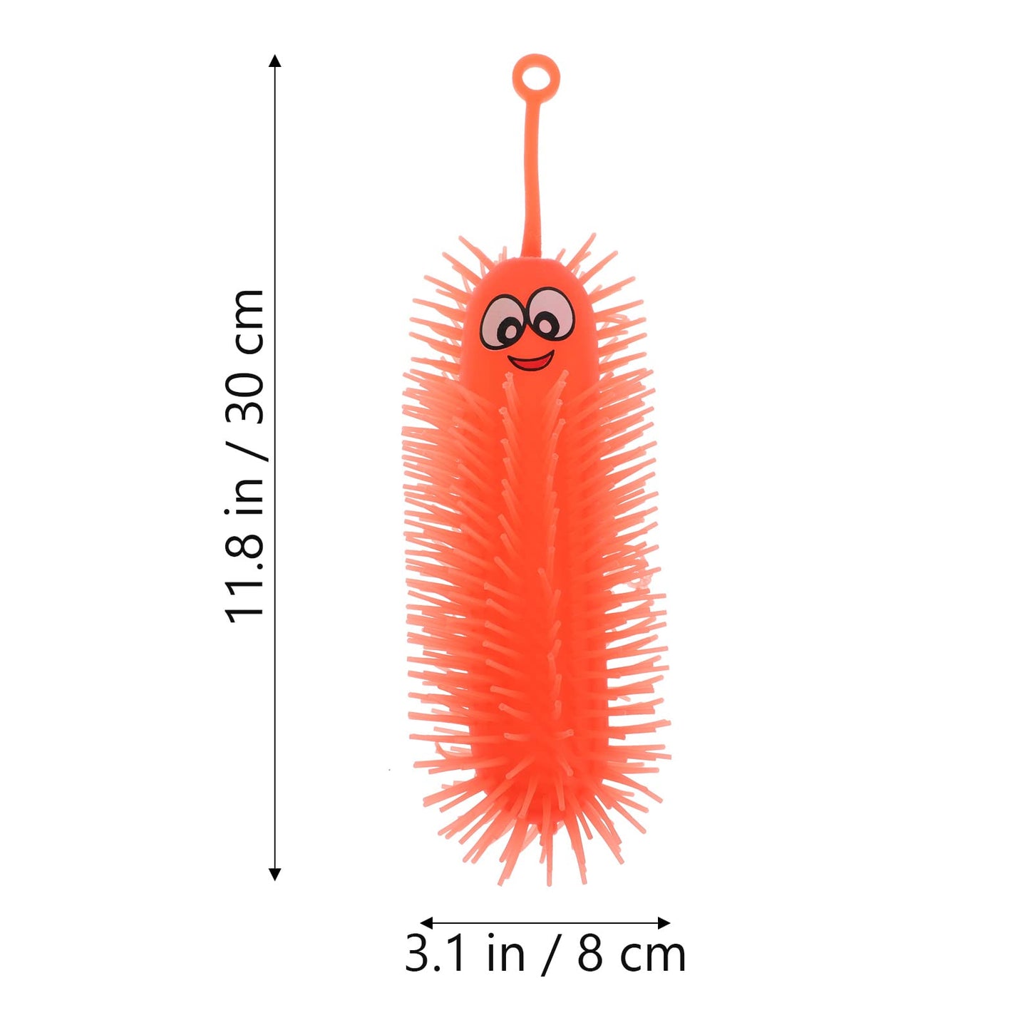 Nuobesty Flashing Light Up Stretchy Caterpillars, 4Pcs Stress Balls Toy, Anxiety And Stress Relief Toys For Adults Teen Kids(Random Color)