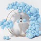 Lunoku 130Pcs Pastel Blue Balloons Different Sizes 18'' 12'' 10'' 5'' Balloon Garland Arch Kit Perfect For Birthday Party, Gradu