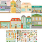 Petit Collage Sticker Activity Book, My Little Town - Giant Fold Out Sticker Book for Kids, Includes Over 100 Reusable Stickers