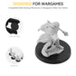 100Pcs Miniature Bases With 120Pcs Adhesive, 32Mm/1.26Inch Black Round Plastic Model Bases For Gaming Miniatures Or Wargames Boa