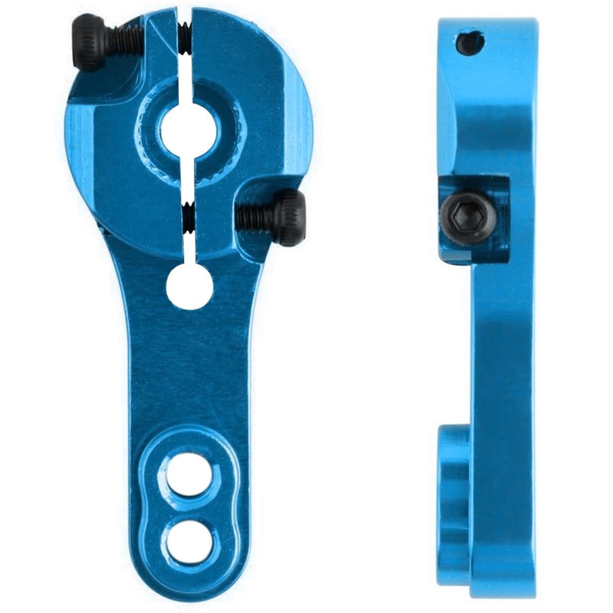 3PCS Vgoohobby 25T Aluminum Servo Horns Arms M3 Threads Metal Steering Arm Compatible with RC Car Truck Buggy Airplane,Blue