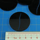 Litko Paper Miniature Bases | Round | Circle | Slotted Paper Figure Holder | Compatible With Dungeons And Dragons | Game Card Stands (3Mm Black Acrylic, 40Mm)