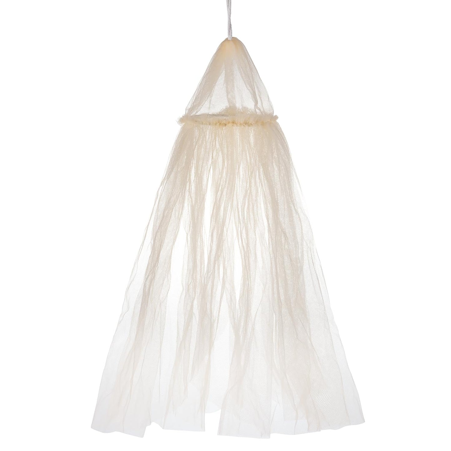 Minamzee Dollhouse Bed Curtain, 1/12 Miniature Bedroom Accessories, Dollhouse Furniture Curtain Decor(Beige)