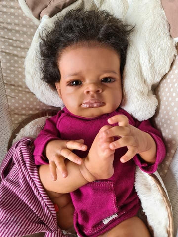 Maihao 20Inch Reborn Baby Dolls Black Girls Silicone Baby Girl Lifelike Baby Dolls Girls Realistic Babies Cheap That Look Like A Real Baby Newborn Toddler